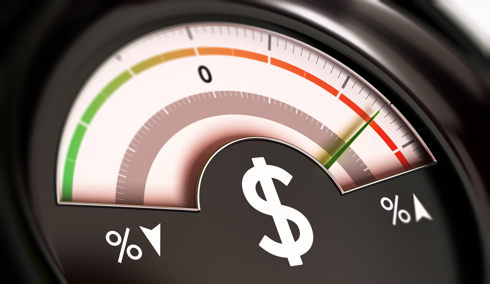 Rising Prices Concept or Inflation of Dollar Currency