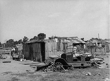 Squatter town in New York City