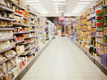 Image of products on store shelves
