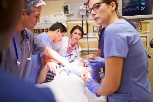 medical team working together