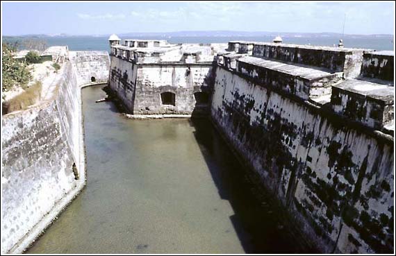 Moat surrounding fort, San Fernando, Colombia